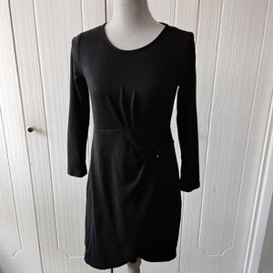NY Collection Black Long Sleeve Dress